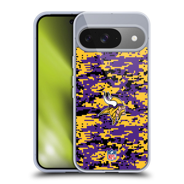 NFL Minnesota Vikings Graphics Digital Camouflage Soft Gel Case for Google Pixel 9 / Pixel 9 Pro