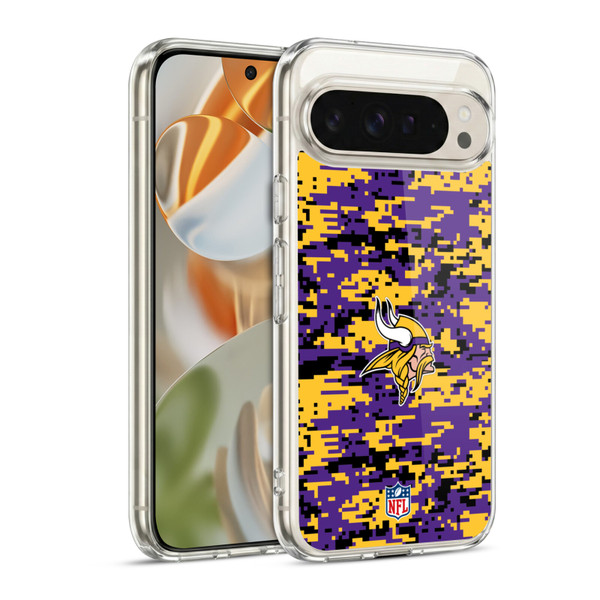 NFL Minnesota Vikings Graphics Digital Camouflage Soft Gel Case for Google Pixel 9 / Pixel 9 Pro