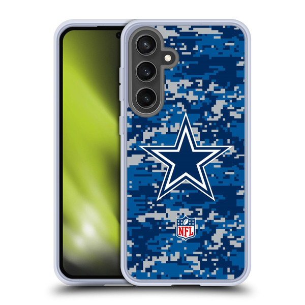 NFL Dallas Cowboys Graphics Digital Camouflage Soft Gel Case for Samsung Galaxy S24 FE