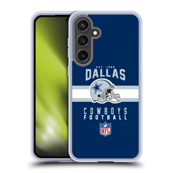 NFL Dallas Cowboys Graphics Helmet Typography Soft Gel Case for Samsung Galaxy S24 FE