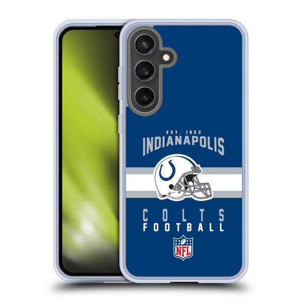 NFL Indianapolis Colts Graphics Helmet Typography Soft Gel Case for Samsung Galaxy S24 FE