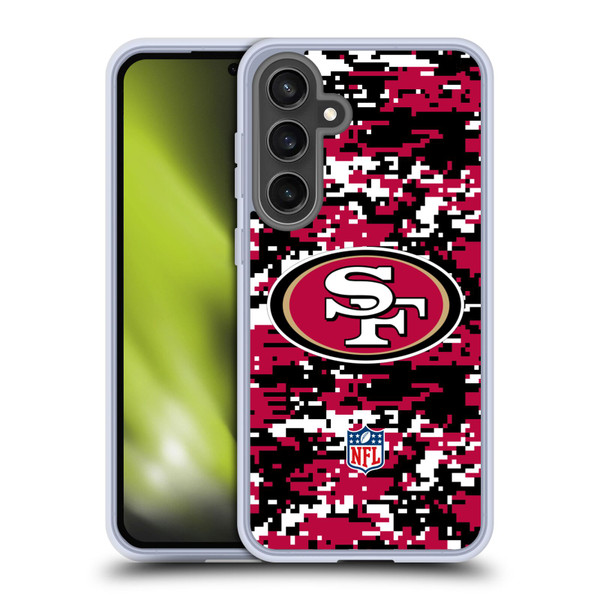 NFL San Francisco 49ers Graphics Digital Camouflage Soft Gel Case for Samsung Galaxy S24 FE