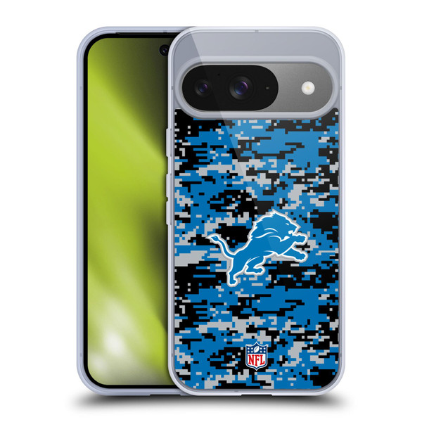 NFL Detroit Lions Graphics Digital Camouflage Soft Gel Case for Google Pixel 9 / Pixel 9 Pro