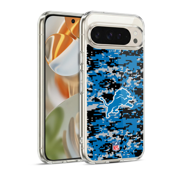 NFL Detroit Lions Graphics Digital Camouflage Soft Gel Case for Google Pixel 9 / Pixel 9 Pro
