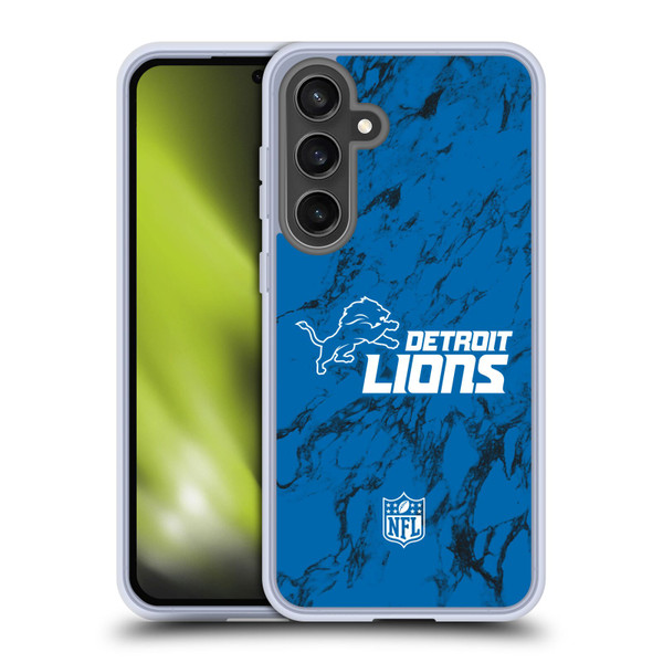NFL Detroit Lions Graphics Coloured Marble Soft Gel Case for Samsung Galaxy S24 FE NFL Detroit Lions Graphics Coloured Marble Soft Gel Case for Samsung Galaxy S24 FE