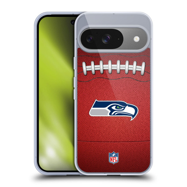 NFL Seattle Seahawks Graphics Football Soft Gel Case for Google Pixel 9 / Pixel 9 Pro