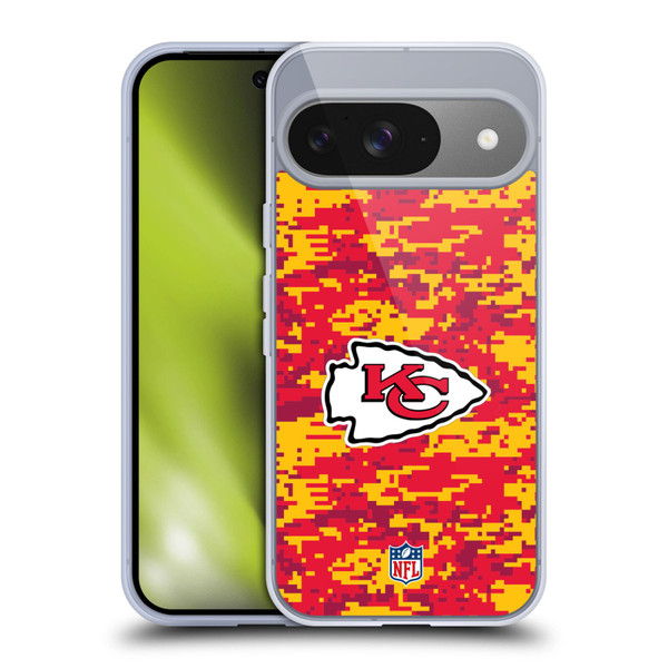 NFL Kansas City Chiefs Graphics Digital Camouflage Soft Gel Case for Google Pixel 9 / Pixel 9 Pro
