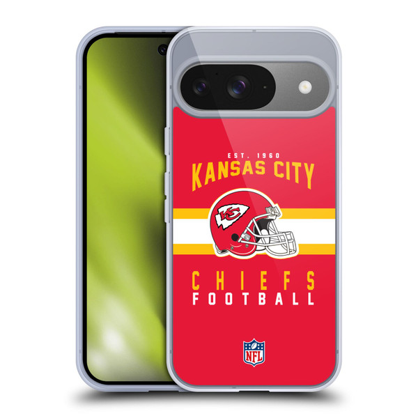 NFL Kansas City Chiefs Graphics Helmet Typography Soft Gel Case for Google Pixel 9 / Pixel 9 Pro