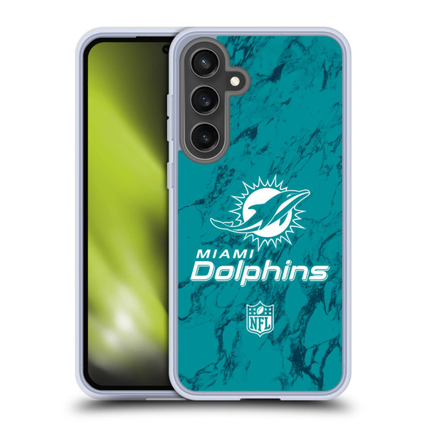 NFL Miami Dolphins Graphics Coloured Marble Soft Gel Case for Samsung Galaxy S24 FE NFL Miami Dolphins Graphics Coloured Marble Soft Gel Case for Samsung Galaxy S24 FE
