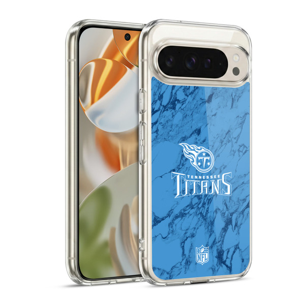 NFL Tennessee Titans Graphics Coloured Marble Soft Gel Case for Google Pixel 9 / Pixel 9 Pro