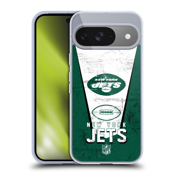 NFL New York Jets Logo Art Banner Soft Gel Case for Google Pixel 9 / Pixel 9 Pro