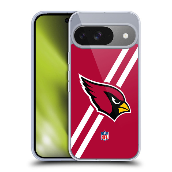 NFL Arizona Cardinals Logo Stripes Soft Gel Case for Google Pixel 9 / Pixel 9 Pro