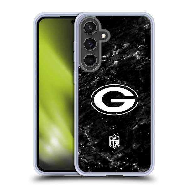NFL Green Bay Packers Artwork Marble Soft Gel Case for Samsung Galaxy S24 FE