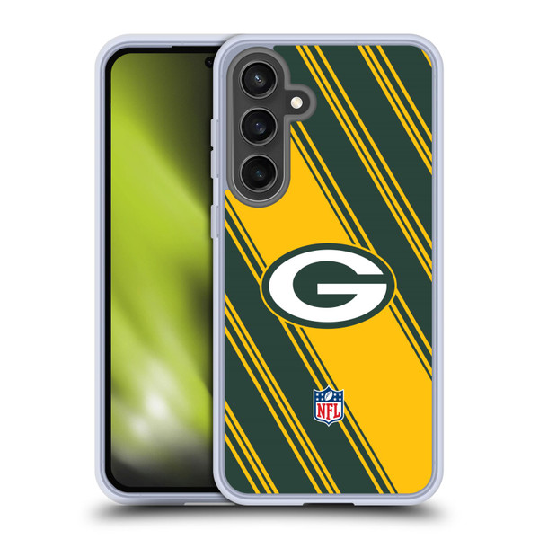 NFL Green Bay Packers Artwork Stripes Soft Gel Case for Samsung Galaxy S24 FE