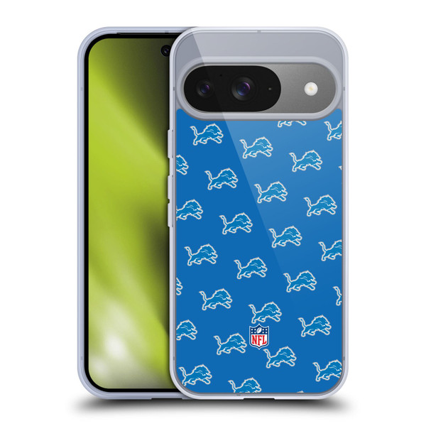 NFL Detroit Lions Artwork Patterns Soft Gel Case for Google Pixel 9 / Pixel 9 Pro