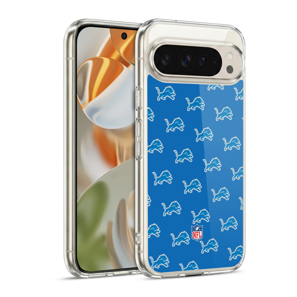 NFL Detroit Lions Artwork Patterns Soft Gel Case for Google Pixel 9 / Pixel 9 Pro