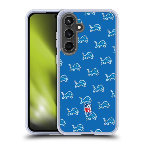 NFL Detroit Lions Artwork Patterns Soft Gel Case for Samsung Galaxy S24 FE