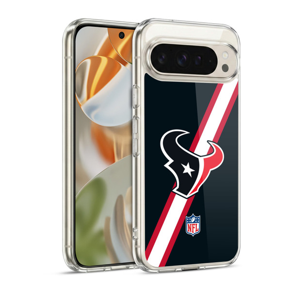 NFL Houston Texans Logo Stripes Soft Gel Case for Google Pixel 9 / Pixel 9 Pro