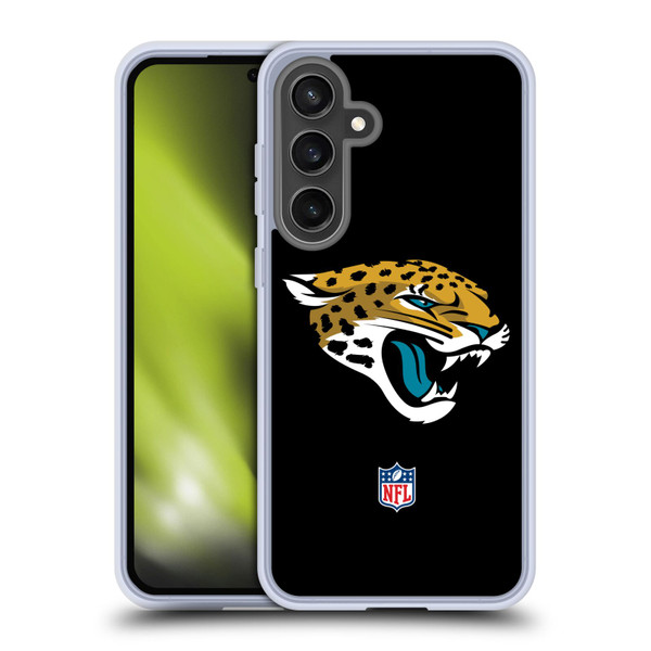 NFL Jacksonville Jaguars Logo Plain Soft Gel Case for Samsung Galaxy S24 FE
