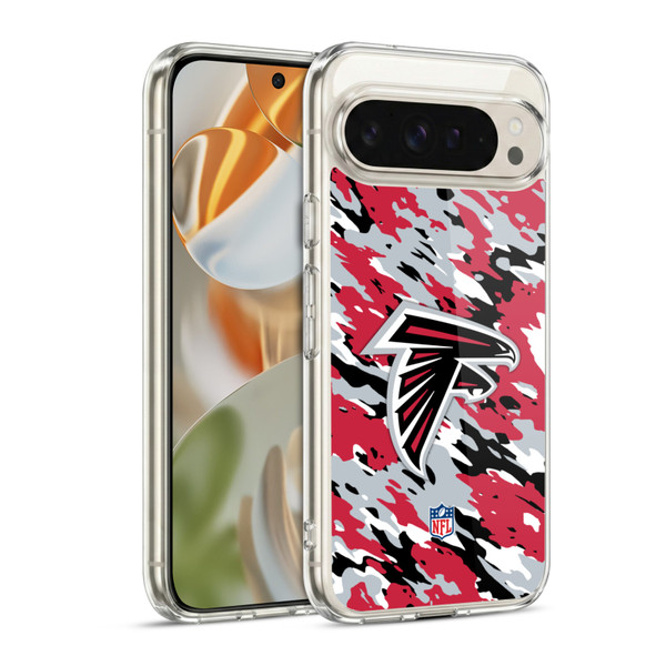 NFL Atlanta Falcons Logo Camou Soft Gel Case for Google Pixel 9 / Pixel 9 Pro
