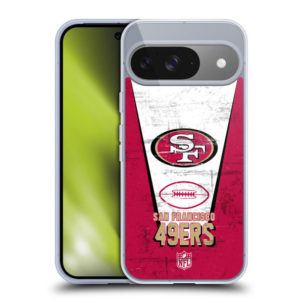 NFL San Francisco 49ers Logo Art Banner Soft Gel Case for Google Pixel 9 / Pixel 9 Pro