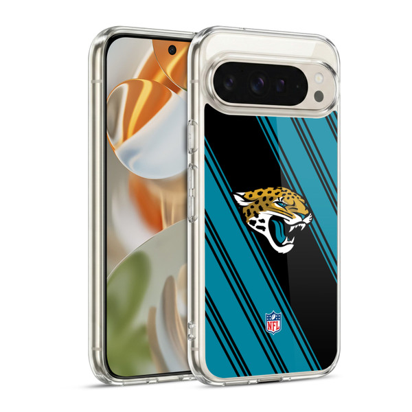 NFL Jacksonville Jaguars Artwork Stripes Soft Gel Case for Google Pixel 9 / Pixel 9 Pro