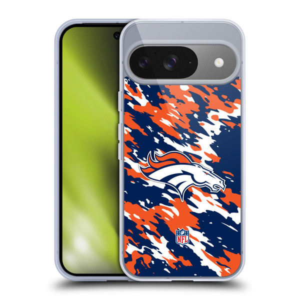NFL Denver Broncos Logo Camou Soft Gel Case for Google Pixel 9 / Pixel 9 Pro