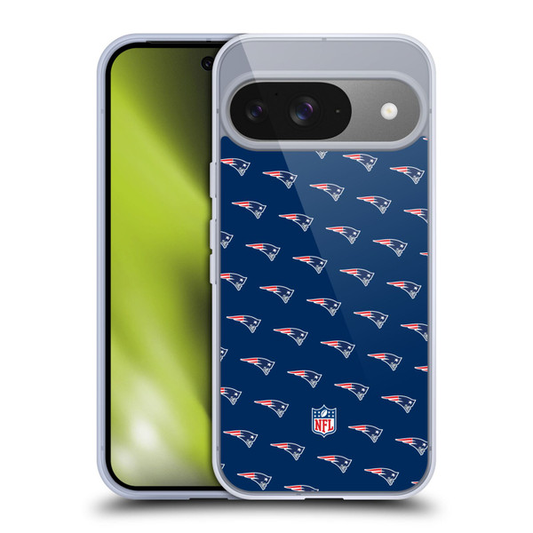 NFL New England Patriots Artwork Patterns Soft Gel Case for Google Pixel 9 / Pixel 9 Pro