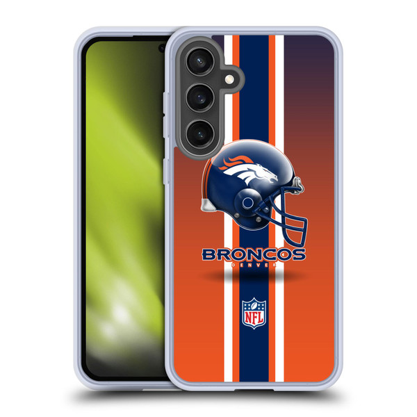 NFL Denver Broncos Logo Helmet Soft Gel Case for Samsung Galaxy S24 FE