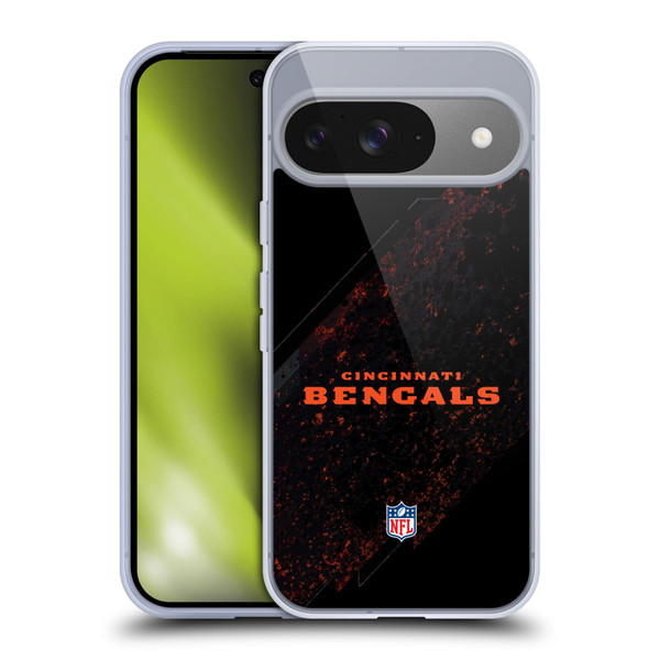 NFL Cincinnati Bengals Logo Blur Soft Gel Case for Google Pixel 9 / Pixel 9 Pro