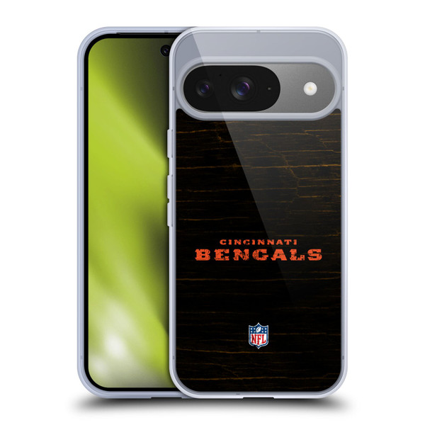 NFL Cincinnati Bengals Logo Distressed Look Soft Gel Case for Google Pixel 9 / Pixel 9 Pro