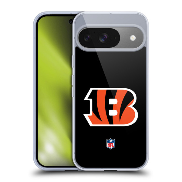 NFL Cincinnati Bengals Logo Plain Soft Gel Case for Google Pixel 9 / Pixel 9 Pro