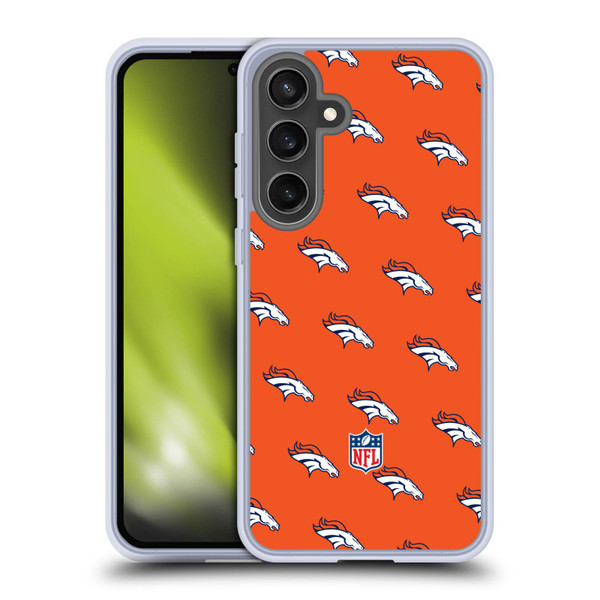 NFL Denver Broncos Artwork Patterns Soft Gel Case for Samsung Galaxy S24 FE
