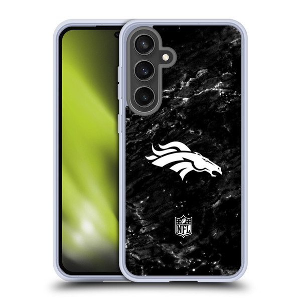 NFL Denver Broncos Artwork Marble Soft Gel Case for Samsung Galaxy S24 FE