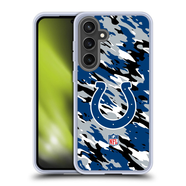 NFL Indianapolis Colts Logo Camou Soft Gel Case for Samsung Galaxy S24 FE