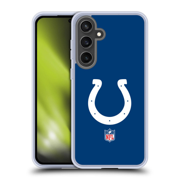 NFL Indianapolis Colts Logo Plain Soft Gel Case for Samsung Galaxy S24 FE