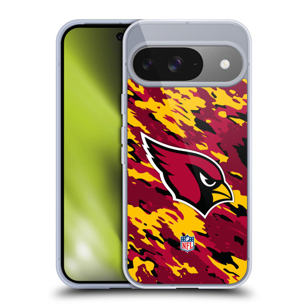 NFL Arizona Cardinals Logo Camou Soft Gel Case for Google Pixel 9 / Pixel 9 Pro