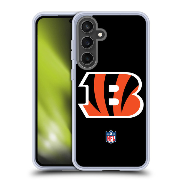 NFL Cincinnati Bengals Logo Plain Soft Gel Case for Samsung Galaxy S24 FE