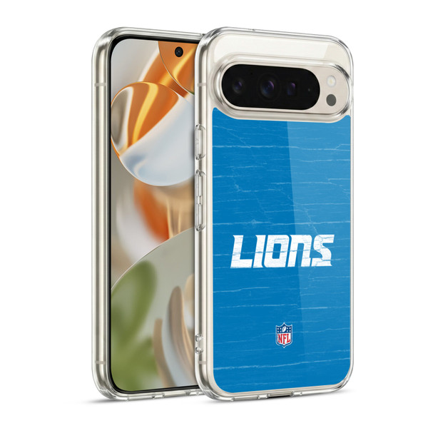 NFL Detroit Lions Logo Distressed Look Soft Gel Case for Google Pixel 9 / Pixel 9 Pro