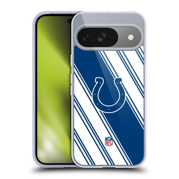 NFL Indianapolis Colts Artwork Stripes Soft Gel Case for Google Pixel 9 / Pixel 9 Pro
