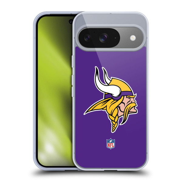 NFL Minnesota Vikings Logo Plain Soft Gel Case for Google Pixel 9 / Pixel 9 Pro