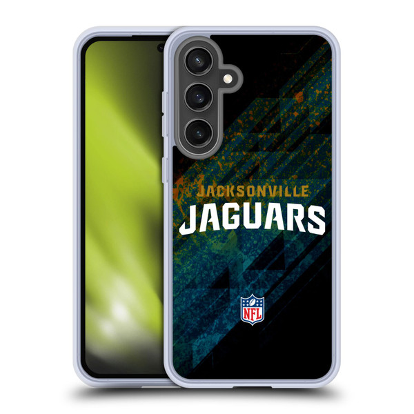 NFL Jacksonville Jaguars Logo Blur Soft Gel Case for Samsung Galaxy S24 FE
