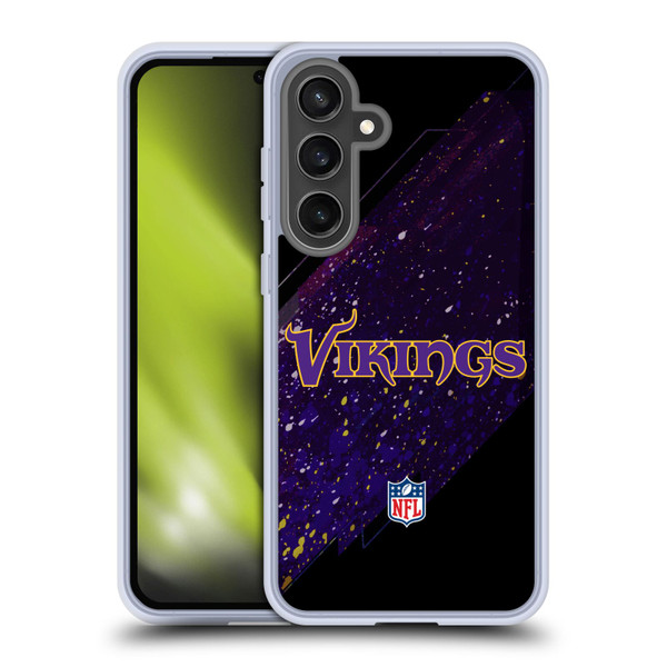 NFL Minnesota Vikings Logo Blur Soft Gel Case for Samsung Galaxy S24 FE