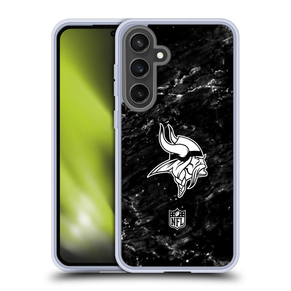 NFL Minnesota Vikings Artwork Marble Soft Gel Case for Samsung Galaxy S24 FE