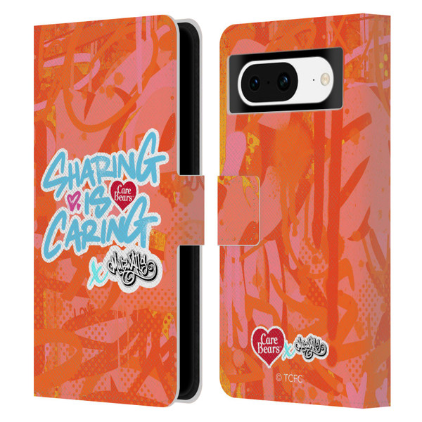 Care Bears Graffiti Collection by Murwalls Sharing Is Caring Leather Book Wallet Case Cover For Google Pixel 8
