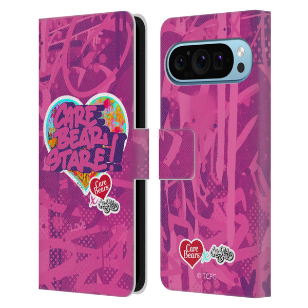 Care Bears Graffiti Collection by Murwalls Stare Leather Book Wallet Case Cover For Google Pixel 9 / Pixel 9 Pro