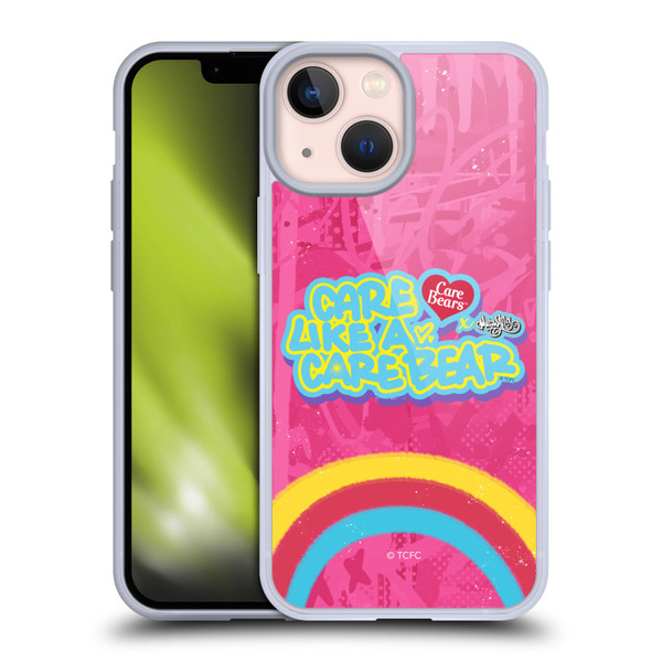 Care Bears Graffiti Collection by Murwalls Rainbow In Pink Soft Gel Case for Apple iPhone 13 Mini