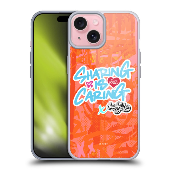 Care Bears Graffiti Collection by Murwalls Sharing Is Caring Soft Gel Case for Apple iPhone 15