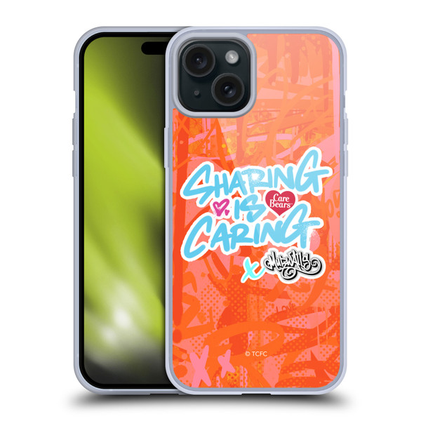Care Bears Graffiti Collection by Murwalls Sharing Is Caring Soft Gel Case for Apple iPhone 15 Plus