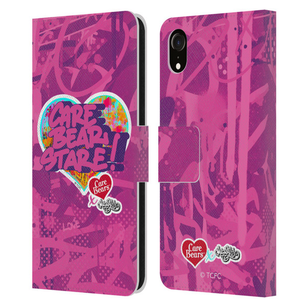 Care Bears Graffiti Collection by Murwalls Stare Leather Book Wallet Case Cover For Apple iPhone XR